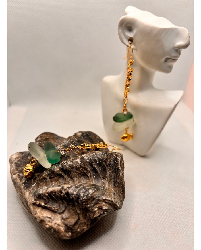 EDICIÓN LIMITADA pendientes de cristal marino o seaglass