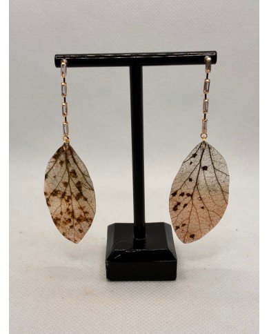 EDICIÓN LIMITADA pendientes artesanos de hoja natural