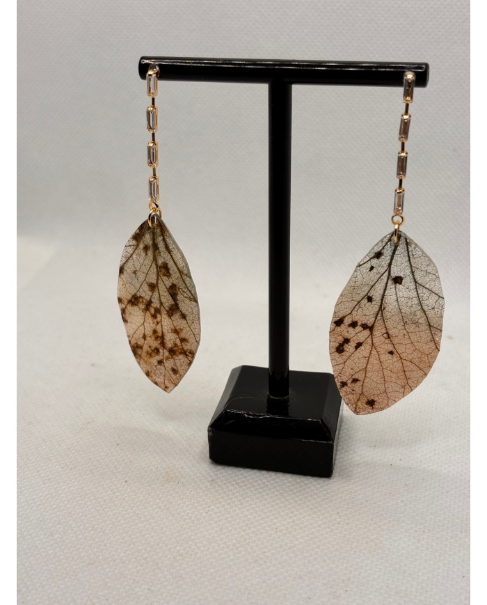EDICIÓN LIMITADA pendientes artesanos de hoja natural