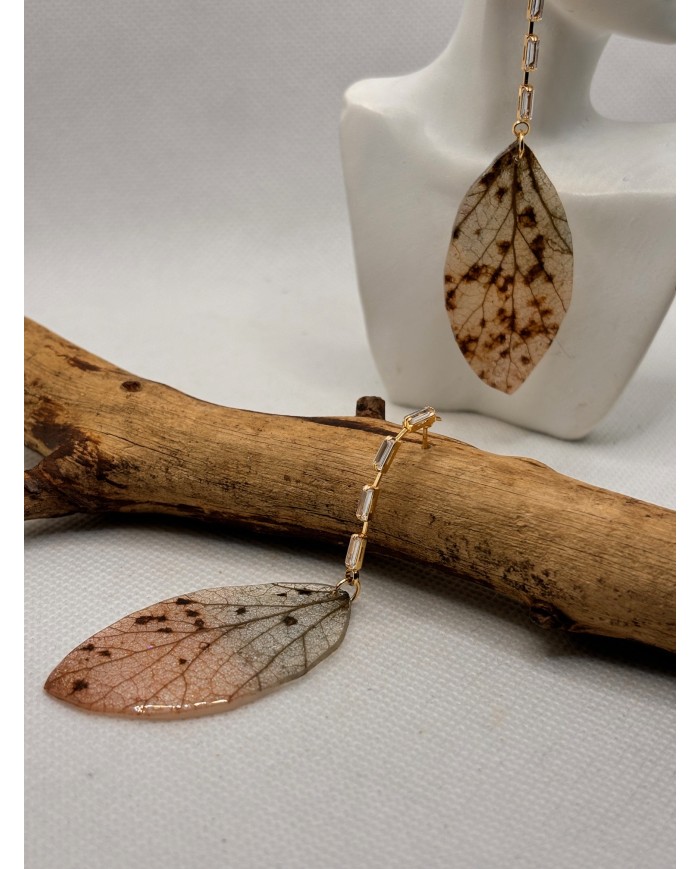EDICIÓN LIMITADA pendientes artesanos de hoja natural
