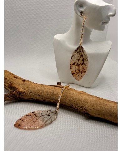 EDICIÓN LIMITADA pendientes artesanos de hoja natural
