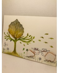 Ilustración de trocitos de porcelana del mar