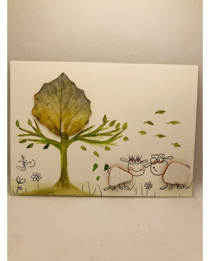 Ilustración de trocitos de porcelana del mar