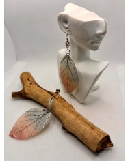 EDICIÓN PLATA pendientes artesanos de hoja natural