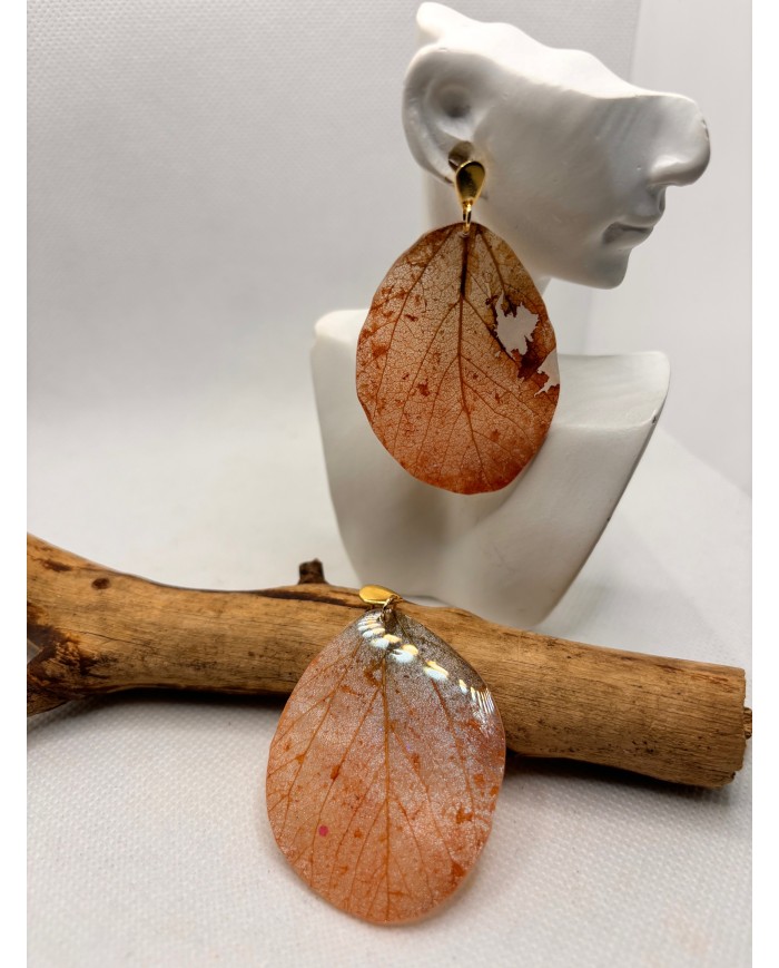 EDICIÓN LIMITADA pendientes de hoja natural artesanos