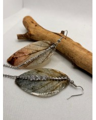 EDICIÓN LIMITADA pendientes artesanos de hoja natural