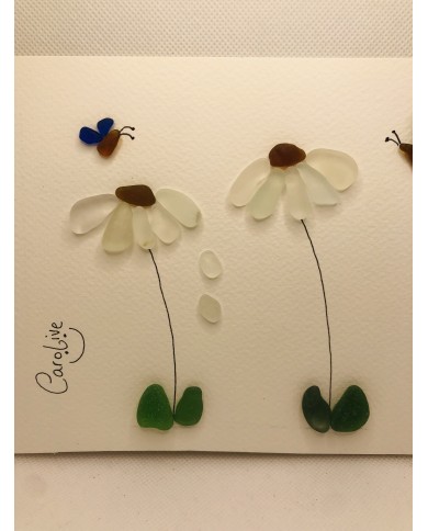 Ilustración con cristal marino o Sea glass