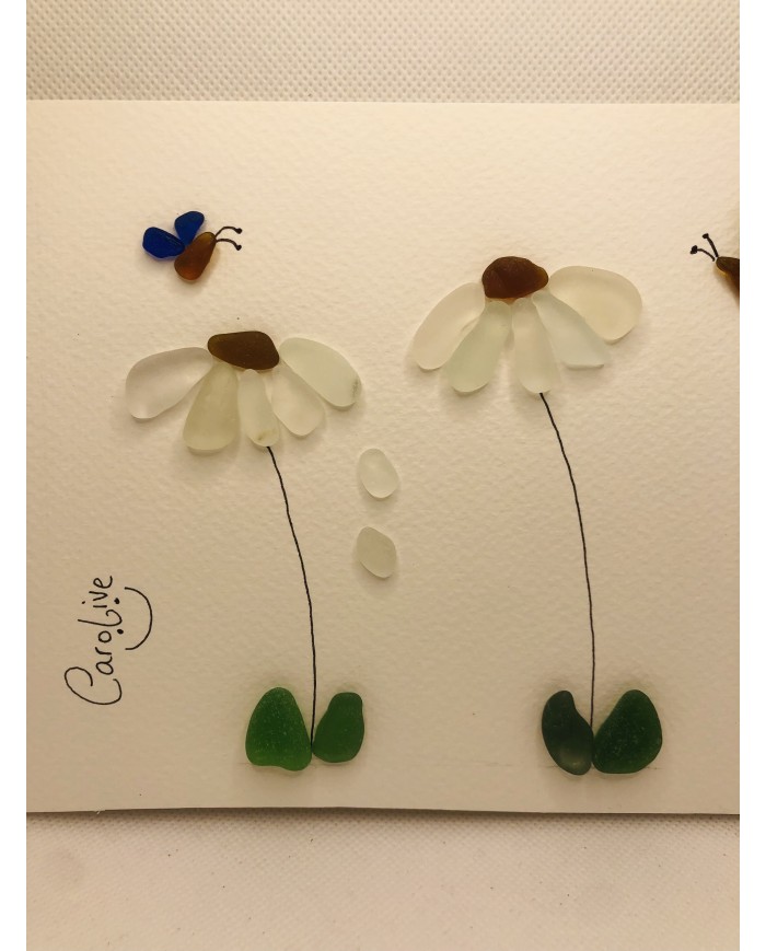 Ilustración con cristal marino o Sea glass