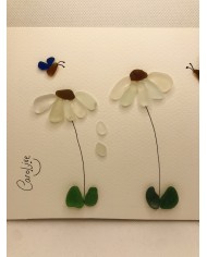 Ilustración con cristal marino o Sea glass