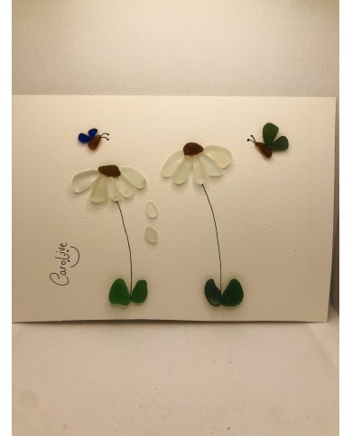 Ilustración con cristal marino o Sea glass