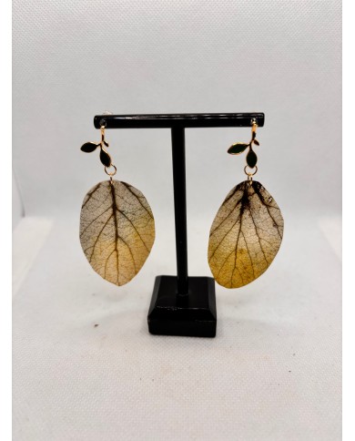 EDICIÓN LIMITADA pendientes artesanos de hoja natural