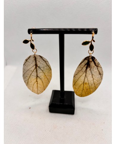 EDICIÓN LIMITADA pendientes artesanos de hoja natural