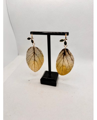 EDICIÓN LIMITADA pendientes artesanos de hoja natural