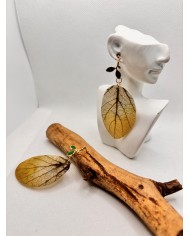 EDICIÓN LIMITADA pendientes artesanos de hoja natural