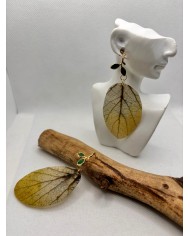 EDICIÓN LIMITADA pendientes artesanos de hoja natural