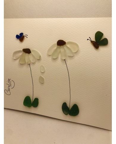 Ilustración con cristal marino o Sea glass