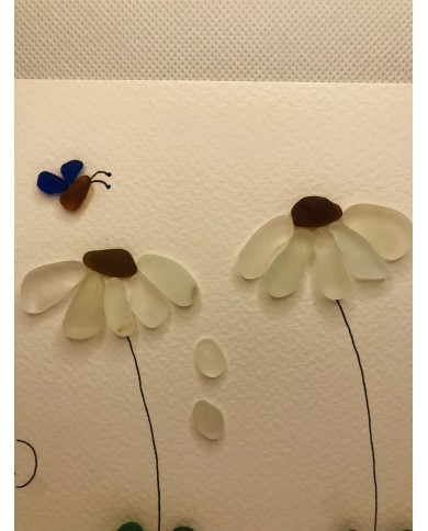 Ilustración con cristal marino o Sea glass