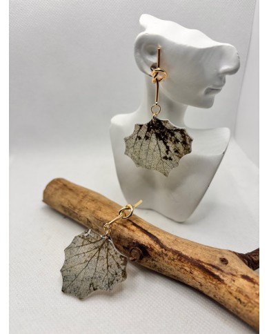 EDICIÓN LIMITADA pendientes artesanos de hoja natural