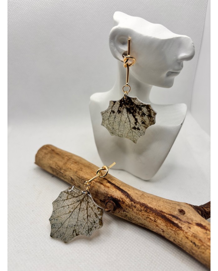 EDICIÓN LIMITADA pendientes artesanos de hoja natural