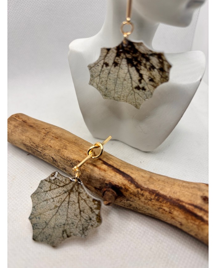 EDICIÓN LIMITADA pendientes artesanos de hoja natural