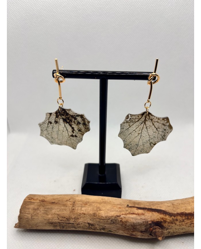 EDICIÓN LIMITADA pendientes artesanos de hoja natural