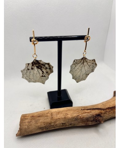 EDICIÓN LIMITADA pendientes artesanos de hoja natural