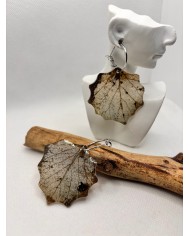 EDICIÓN LIMITADA pendientes de hoja natural esqueletizada