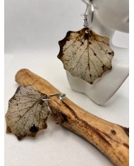 EDICIÓN LIMITADA pendientes de hoja natural esqueletizada