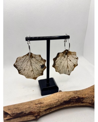 EDICIÓN LIMITADA pendientes de hoja natural esqueletizada