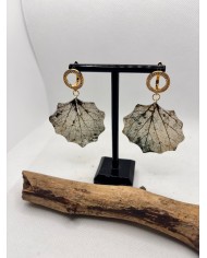 EDICIÓN LIMITADA pendientes de hoja natural esqueletizada