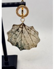 EDICIÓN LIMITADA pendientes de hoja natural esqueletizada