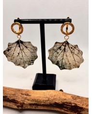 EDICIÓN LIMITADA pendientes de hoja natural esqueletizada