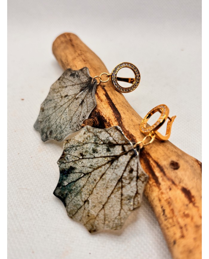EDICIÓN LIMITADA pendientes de hoja natural esqueletizada