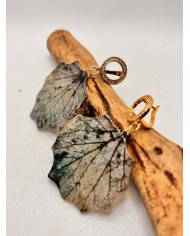 EDICIÓN LIMITADA pendientes de hoja natural esqueletizada