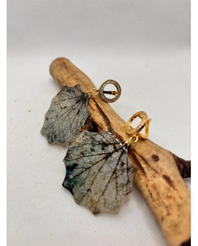 EDICIÓN LIMITADA pendientes de hoja natural esqueletizada