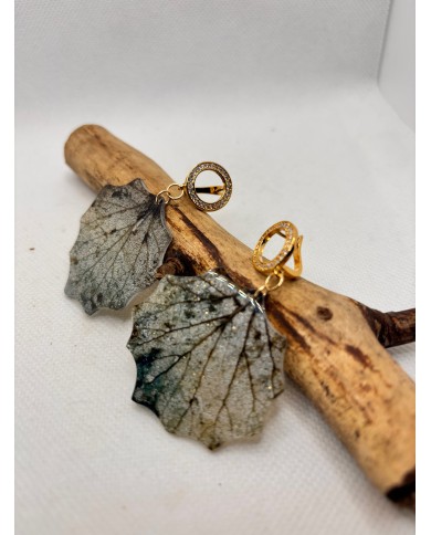 EDICIÓN LIMITADA pendientes de hoja natural esqueletizada