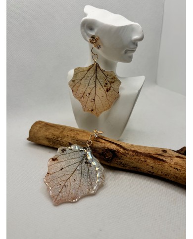 EDICIÓN LIMITADA pendientes artesanos de hoja natural