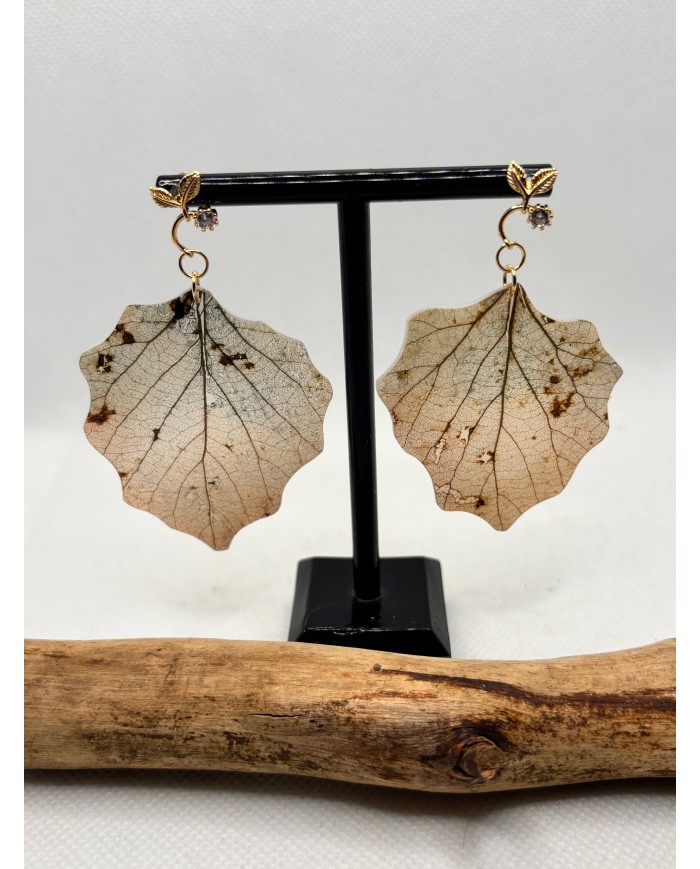 EDICIÓN LIMITADA pendientes artesanos de hoja natural