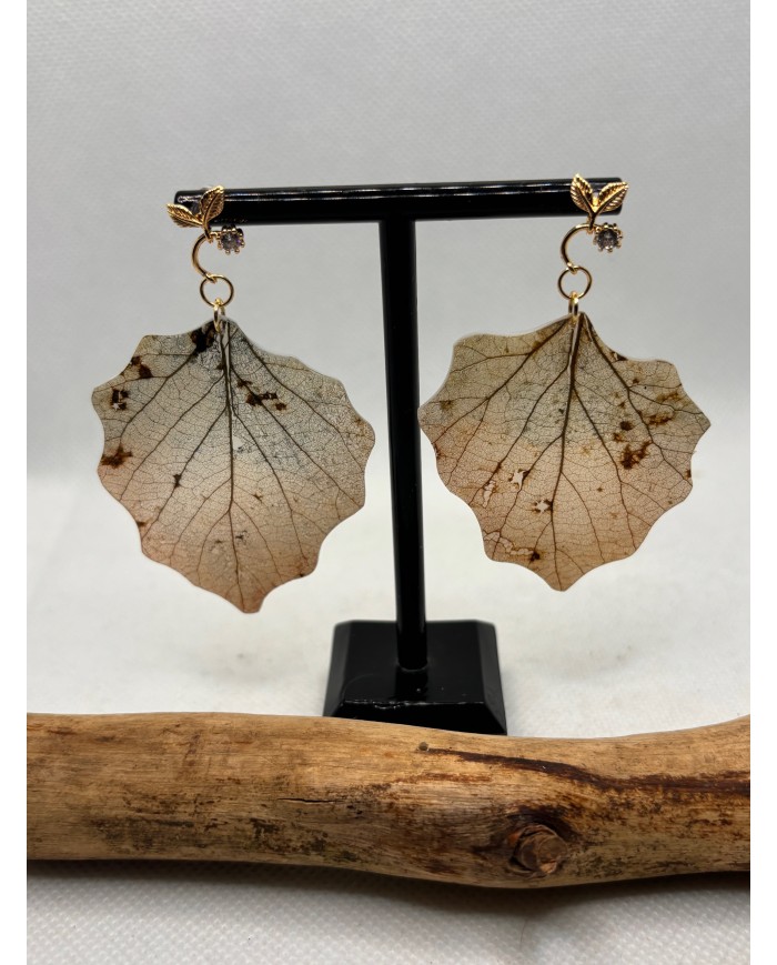 EDICIÓN LIMITADA pendientes artesanos de hoja natural