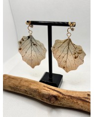 EDICIÓN LIMITADA pendientes artesanos de hoja natural