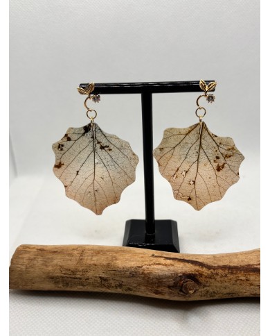 EDICIÓN LIMITADA pendientes artesanos de hoja natural