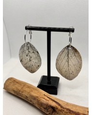 EDICIÓN LIMITADA pendientes de hoja natural esqueletizada