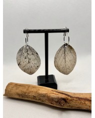 EDICIÓN LIMITADA pendientes de hoja natural esqueletizada