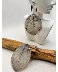 EDICIÓN LIMITADA pendientes de hoja natural esqueletizada