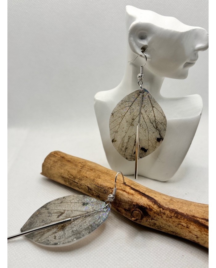 EDICIÓN LIMITADA pendientes artesanos de hoja natural