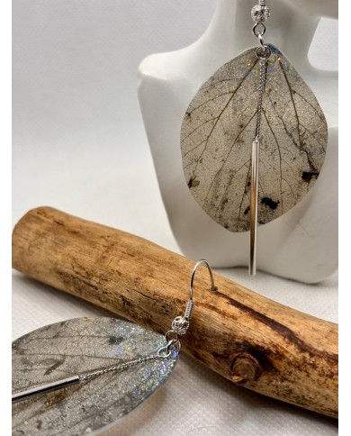 EDICIÓN LIMITADA pendientes artesanos de hoja natural