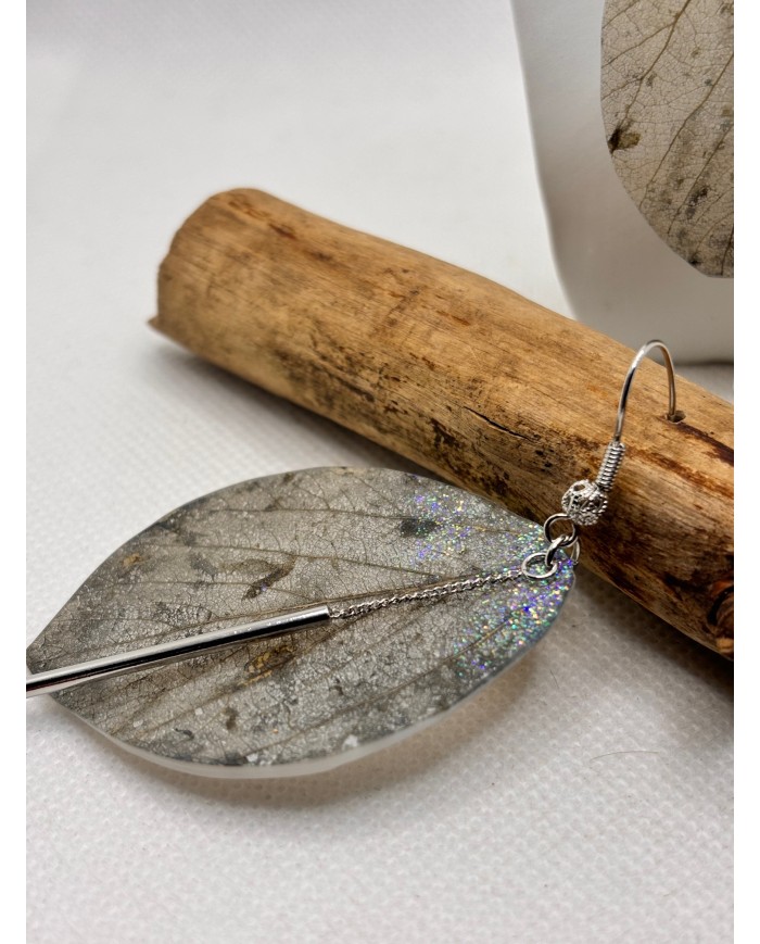 EDICIÓN LIMITADA pendientes artesanos de hoja natural