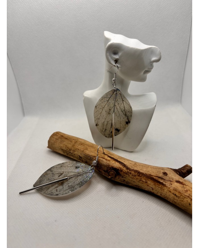 EDICIÓN LIMITADA pendientes artesanos de hoja natural