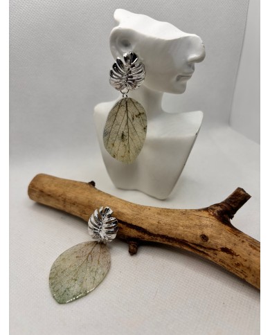 EDICIÓN LIMITADA pendientes artesanos de hoja natural