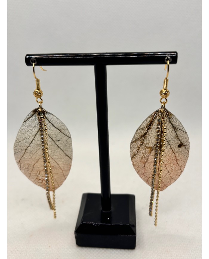 EDICIÓN LIMITADA pendientes artesanos de hoja natural